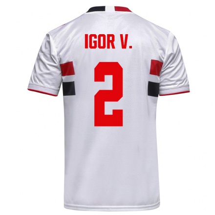 Niño Fútbol Camiseta Igor Vinicius #2 Blanco 1ª Equipación 2021/22 Camisa Chile