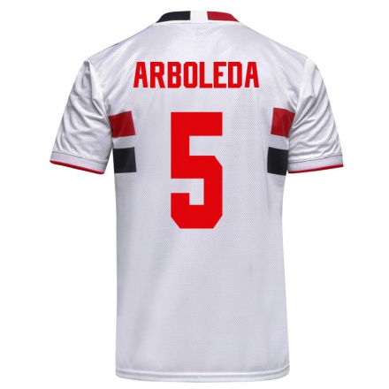Niño Fútbol Camiseta Robert Arboleda #5 Blanco 1ª Equipación 2021/22 Camisa Chile
