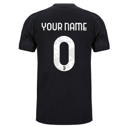 Niño Fútbol Camiseta Tu Nombre #0 Negro 2ª Equipación 2021/22 Camisa Chile