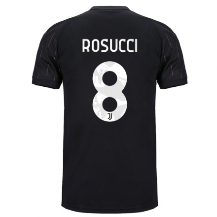 Niño Fútbol Camiseta Martina Rosucci #8 Negro 2ª Equipación 2021/22 Camisa Chile