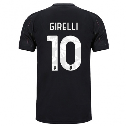 Niño Fútbol Camiseta Cristiana Girelli #10 Negro 2ª Equipación 2021/22 Camisa Chile