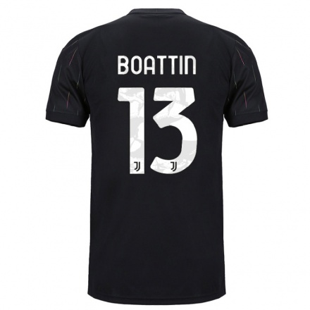 Niño Fútbol Camiseta Lisa Boattin #13 Negro 2ª Equipación 2021/22 Camisa Chile