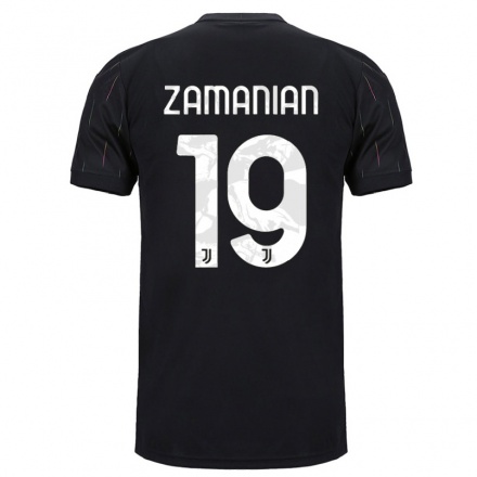 Niño Fútbol Camiseta Annahita Zamanian #19 Negro 2ª Equipación 2021/22 Camisa Chile