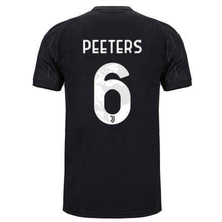 Niño Fútbol Camiseta Daouda Peeters #6 Negro 2ª Equipación 2021/22 Camisa Chile