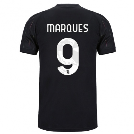 Niño Fútbol Camiseta Alejandro Marques #9 Negro 2ª Equipación 2021/22 Camisa Chile