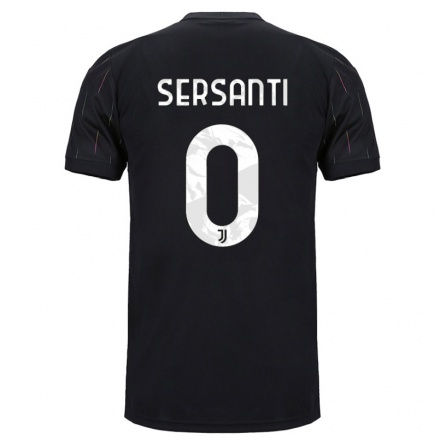 Niño Fútbol Camiseta Alessandro Sersanti #0 Negro 2ª Equipación 2021/22 Camisa Chile