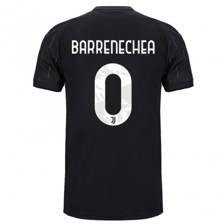 Niño Fútbol Camiseta Enzo Barrenechea #0 Negro 2ª Equipación 2021/22 Camisa Chile