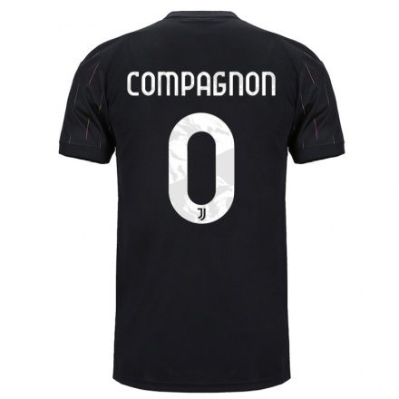 Niño Fútbol Camiseta Mattia Compagnon #0 Negro 2ª Equipación 2021/22 Camisa Chile