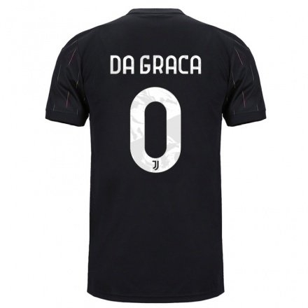 Niño Fútbol Camiseta Marco Da Graca #0 Negro 2ª Equipación 2021/22 Camisa Chile