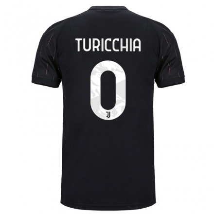 Niño Fútbol Camiseta Riccardo Turicchia #0 Negro 2ª Equipación 2021/22 Camisa Chile