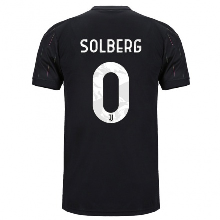 Niño Fútbol Camiseta Elias Solberg #0 Negro 2ª Equipación 2021/22 Camisa Chile