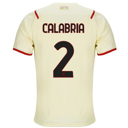 Niño Fútbol Camiseta Davide Calabria #2 Champaña 2ª Equipación 2021/22 Camisa Chile