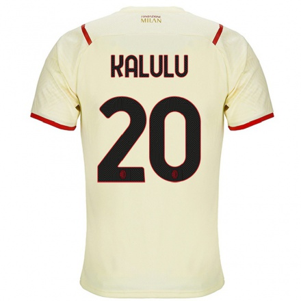 Niño Fútbol Camiseta Pierre Kalulu #20 Champaña 2ª Equipación 2021/22 Camisa Chile