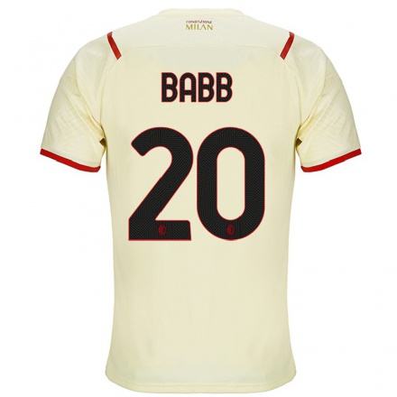 Niño Fútbol Camiseta Selena Babb #20 Champaña 2ª Equipación 2021/22 Camisa Chile
