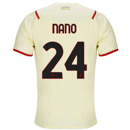 Niño Fútbol Camiseta Maria Vittoria Nano #24 Champaña 2ª Equipación 2021/22 Camisa Chile