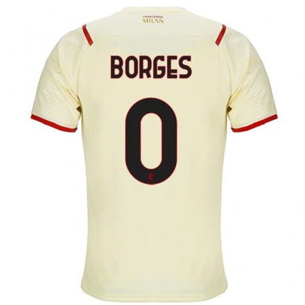 Niño Fútbol Camiseta Lenny Borges #0 Champaña 2ª Equipación 2021/22 Camisa Chile