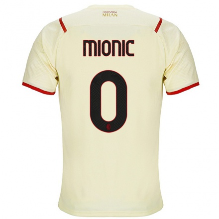 Niño Fútbol Camiseta Antonio Mionic #0 Champaña 2ª Equipación 2021/22 Camisa Chile