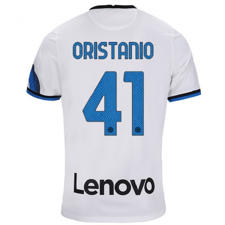 Niño Fútbol Camiseta Gaetano Oristanio #41 Blanco Azul 2ª Equipación 2021/22 Camisa Chile