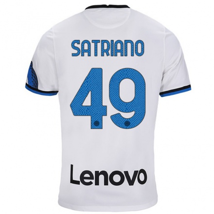 Niño Fútbol Camiseta Martin Satriano #49 Blanco Azul 2ª Equipación 2021/22 Camisa Chile