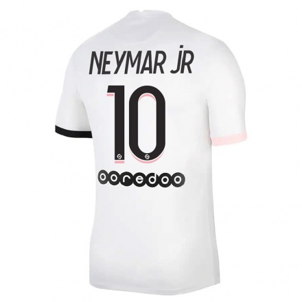 Niño Fútbol Camiseta Neymar #10 Blanco Rosa 2ª Equipación 2021/22 Camisa Chile