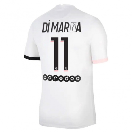 Niño Fútbol Camiseta Angel Di Maria #11 Blanco Rosa 2ª Equipación 2021/22 Camisa Chile