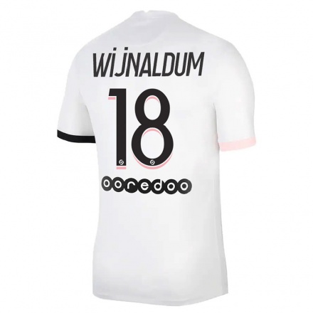 Niño Fútbol Camiseta Georginio Wijnaldum #18 Blanco Rosa 2ª Equipación 2021/22 Camisa Chile