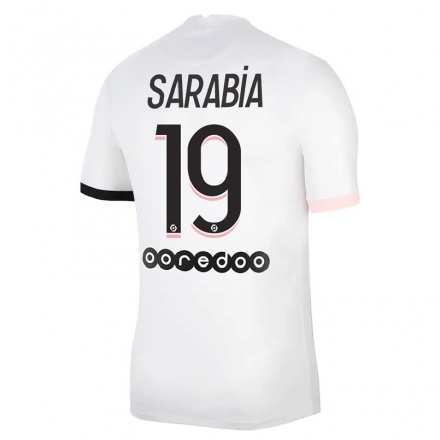 Niño Fútbol Camiseta Pablo Sarabia #19 Blanco Rosa 2ª Equipación 2021/22 Camisa Chile