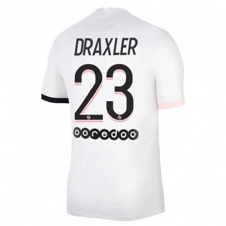 Niño Fútbol Camiseta Julian Draxler #23 Blanco Rosa 2ª Equipación 2021/22 Camisa Chile