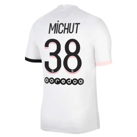 Niño Fútbol Camiseta Edouard Michut #38 Blanco Rosa 2ª Equipación 2021/22 Camisa Chile