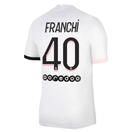 Niño Fútbol Camiseta Denis Franchi #40 Blanco Rosa 2ª Equipación 2021/22 Camisa Chile
