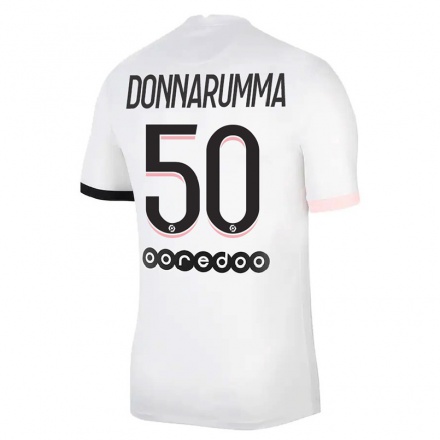 Niño Fútbol Camiseta Gianluigi Donnarumma #50 Blanco Rosa 2ª Equipación 2021/22 Camisa Chile