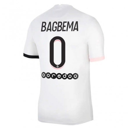 Niño Fútbol Camiseta Zoumana Bagbema #0 Blanco Rosa 2ª Equipación 2021/22 Camisa Chile
