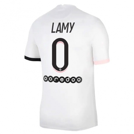 Niño Fútbol Camiseta Hugo Lamy #0 Blanco Rosa 2ª Equipación 2021/22 Camisa Chile