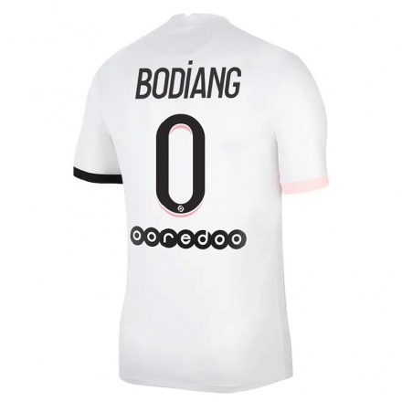 Niño Fútbol Camiseta Moutanabi Bodiang #0 Blanco Rosa 2ª Equipación 2021/22 Camisa Chile