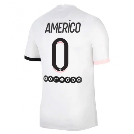 Niño Fútbol Camiseta Jouvence Americo #0 Blanco Rosa 2ª Equipación 2021/22 Camisa Chile