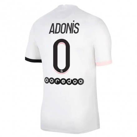 Niño Fútbol Camiseta Erwan Adonis #0 Blanco Rosa 2ª Equipación 2021/22 Camisa Chile