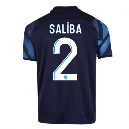 Niño Fútbol Camiseta William Saliba #2 Azul Oscuro 2ª Equipación 2021/22 Camisa Chile