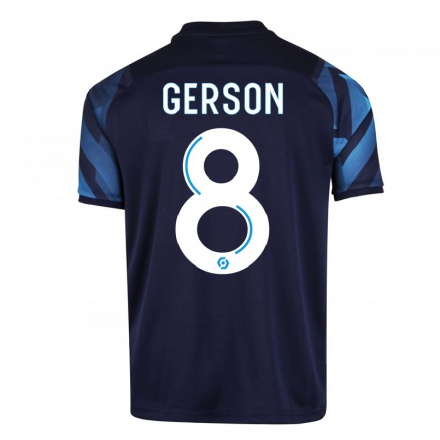 Niño Fútbol Camiseta Gerson #8 Azul Oscuro 2ª Equipación 2021/22 Camisa Chile