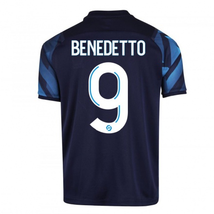 Niño Fútbol Camiseta Dario Benedetto #9 Azul Oscuro 2ª Equipación 2021/22 Camisa Chile