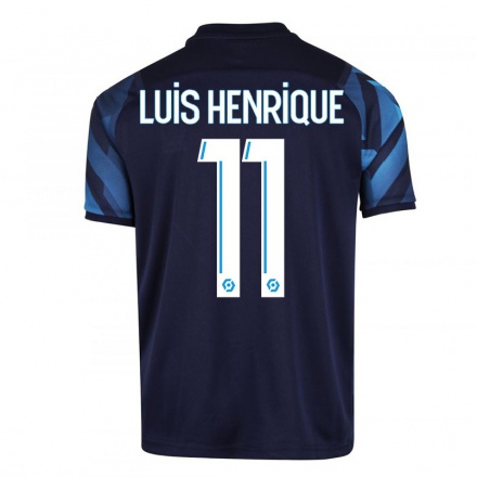 Niño Fútbol Camiseta Luis Henrique #11 Azul Oscuro 2ª Equipación 2021/22 Camisa Chile