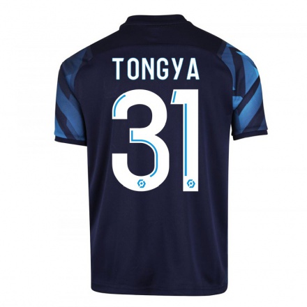 Niño Fútbol Camiseta Franco Tongya #31 Azul Oscuro 2ª Equipación 2021/22 Camisa Chile