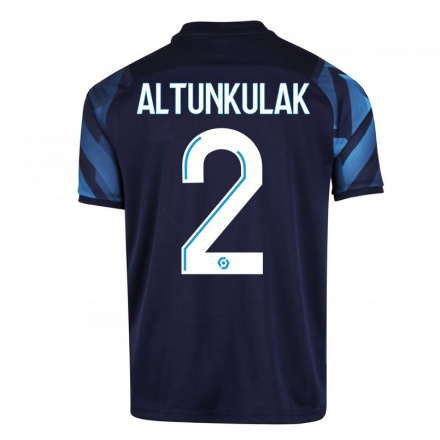 Niño Fútbol Camiseta Selen Altunkulak #2 Azul Oscuro 2ª Equipación 2021/22 Camisa Chile