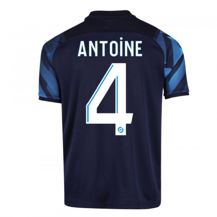 Niño Fútbol Camiseta Maud Antoine #4 Azul Oscuro 2ª Equipación 2021/22 Camisa Chile