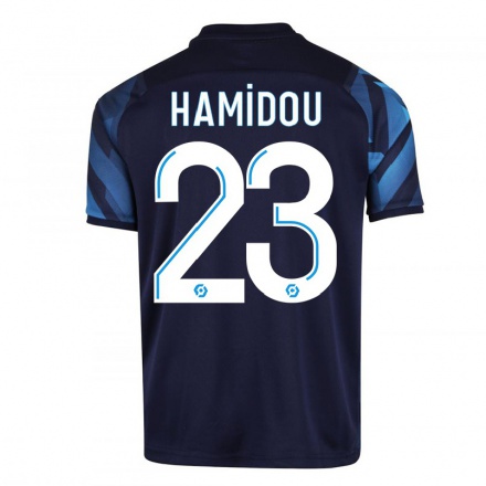 Niño Fútbol Camiseta Jamila Hamidou #23 Azul Oscuro 2ª Equipación 2021/22 Camisa Chile