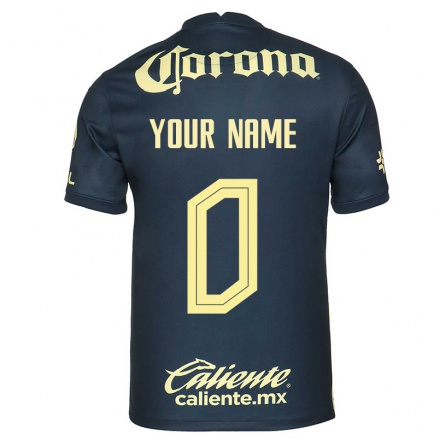 Niño Fútbol Camiseta Tu Nombre #0 Azul Marino 2ª Equipación 2021/22 Camisa Chile