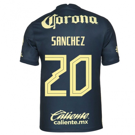 Niño Fútbol Camiseta Richard Sanchez #20 Azul Marino 2ª Equipación 2021/22 Camisa Chile