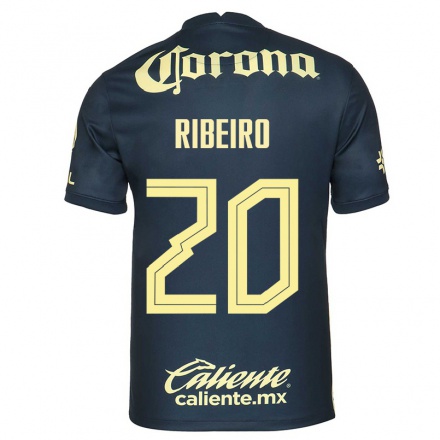 Niño Fútbol Camiseta Stephanie Ribeiro #20 Azul Marino 2ª Equipación 2021/22 Camisa Chile