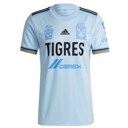 Niño Fútbol Camiseta Nicolas Lopez #11 Azul Claro 2ª Equipación 2021/22 Camisa Chile