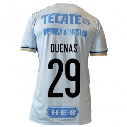 Niño Fútbol Camiseta Jesus Duenas #29 Azul Claro 2ª Equipación 2021/22 Camisa Chile