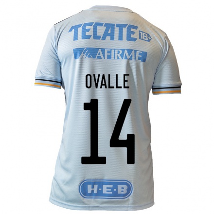 Niño Fútbol Camiseta Lizbeth Ovalle #14 Azul Claro 2ª Equipación 2021/22 Camisa Chile